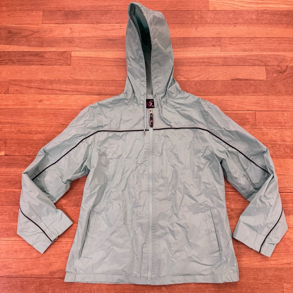 i5 Apparel Jacket Men’s Size M Full Zip Drawstrings 100% Polyester
 b76